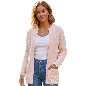 VTG Partners by Mervyn’s Pink Popcorn Knit Cardigan Sweater - Size Medium
